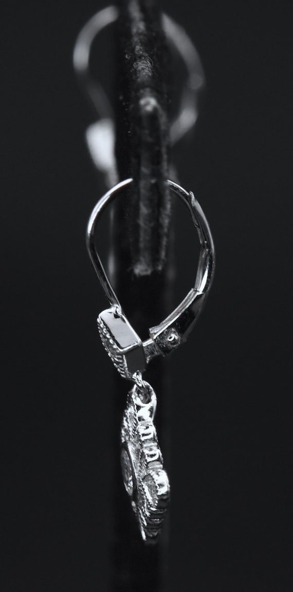 Tacori Vintage CZ Sterling Silver Dangle Earrings