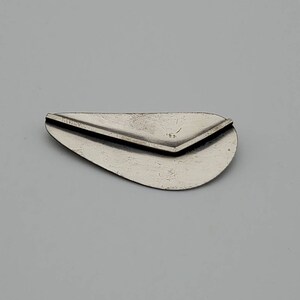 Vintage Sterling Silver Modern Asymmetrical Design Brooch