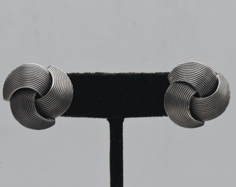 Beau - Vintage Sterling Silver Screw Back Earrings