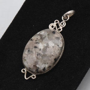Pink Agate Sterling Silver Pendant