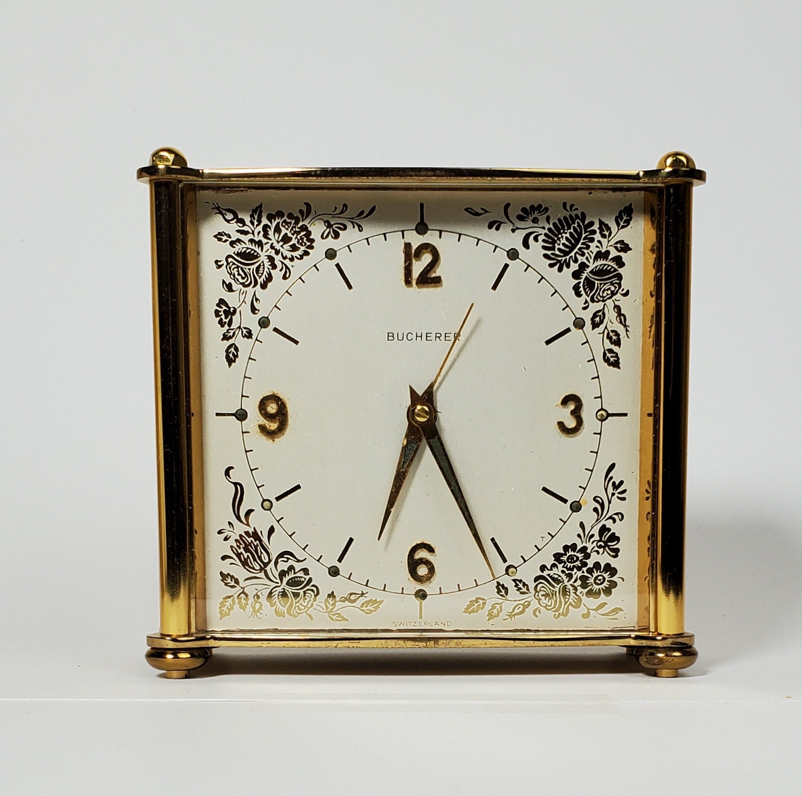 Bucherer - Vintage Swiss Musical Alarm Clock NON FUNCTIONING