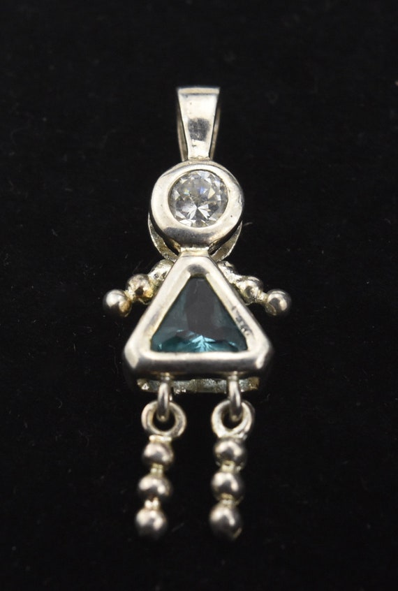 Stick figure birthstone best sale necklaces