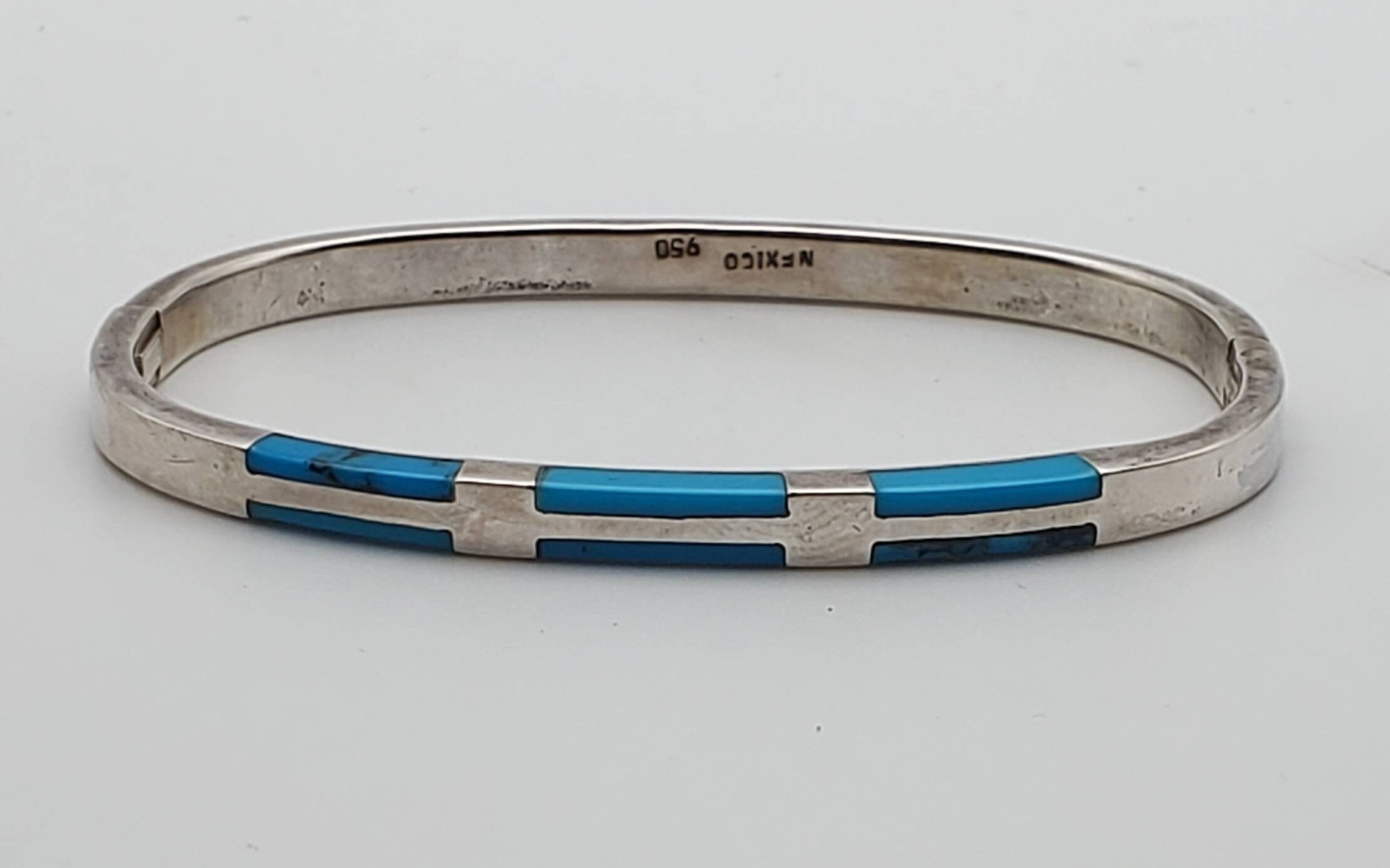 アクセサリー Vintage Silver Turquoise Bangle 925 Vintage 950 Silver Turquoise Hinged Bangle - Etsy Canada