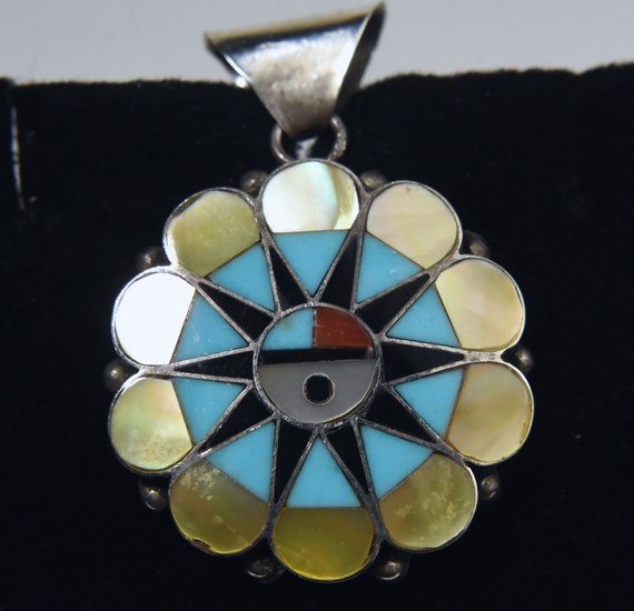 Delwin Gasper - Vintage Zuni Sterling Silver Pend… - image 3