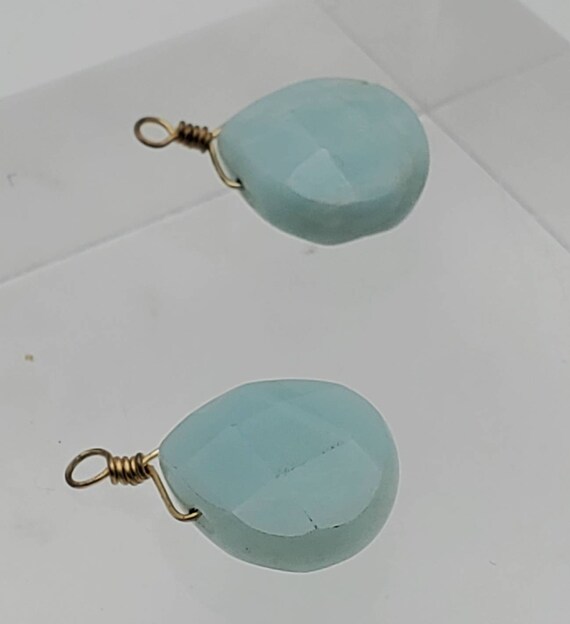 Faceted Amazonite Teardrop Dangles - MISSING CLOS… - image 6