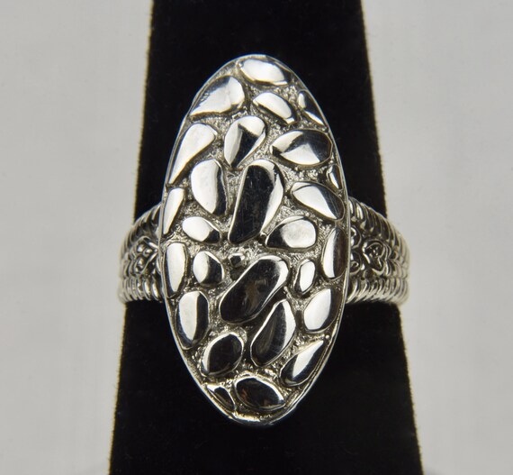 Sterling Silver Pebble Ring - image 3