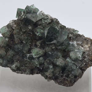 Green Fluorite Crystal Cluster on Matrix - UK