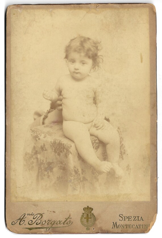Antique Italian Photograph of Baby Girl Etsy