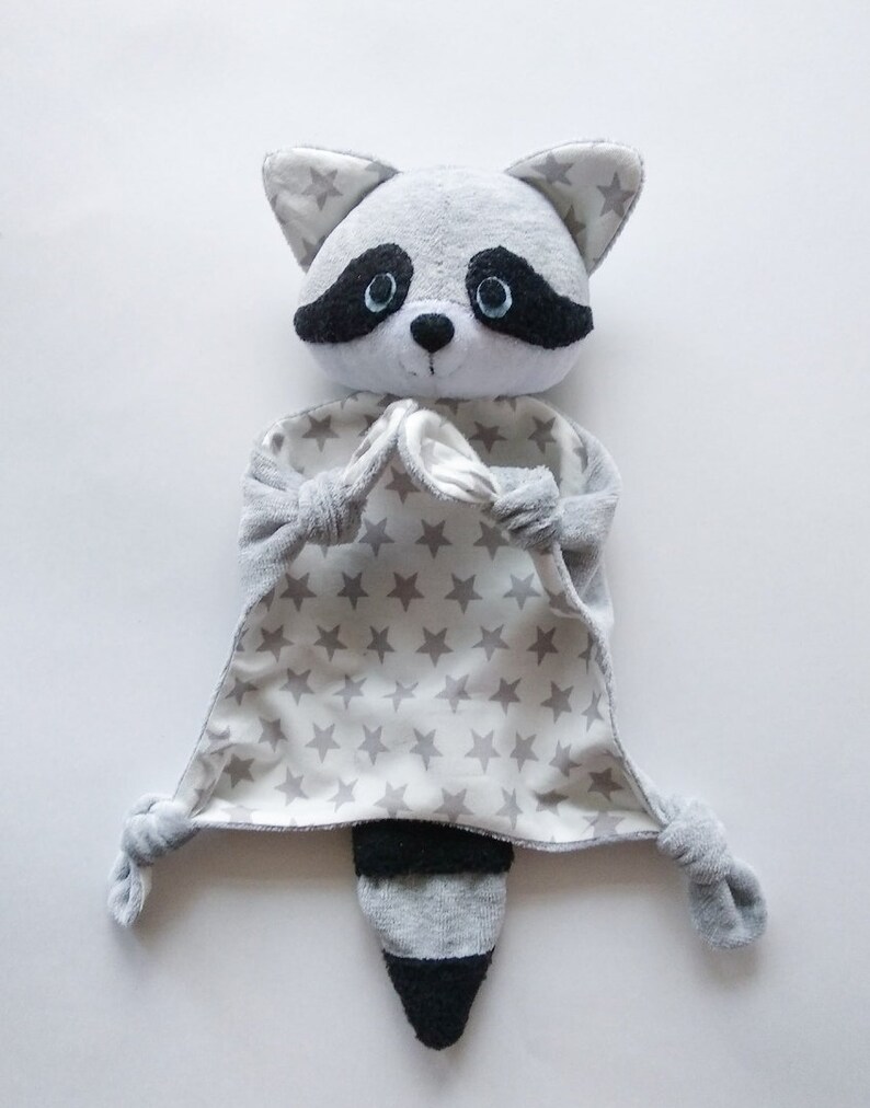 Raccoon lovey sewing pattern PDF Stuffed Animal security | Etsy