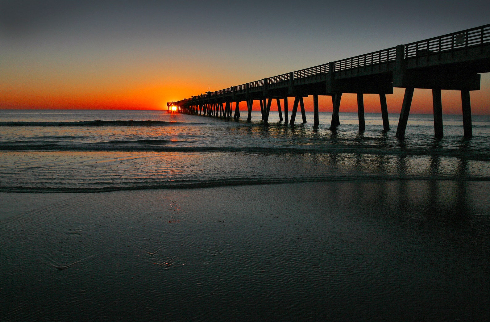 Jacksonville Beach Pier 3 Florida, Photography, Print, Ocean, Fine Art