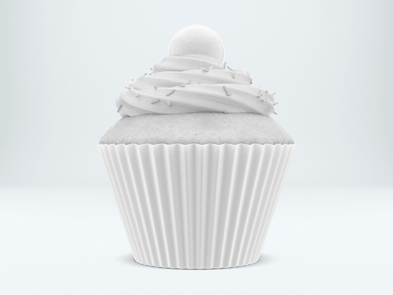 Cupcake mockup cake mockup paper basket baking dessert Etsy