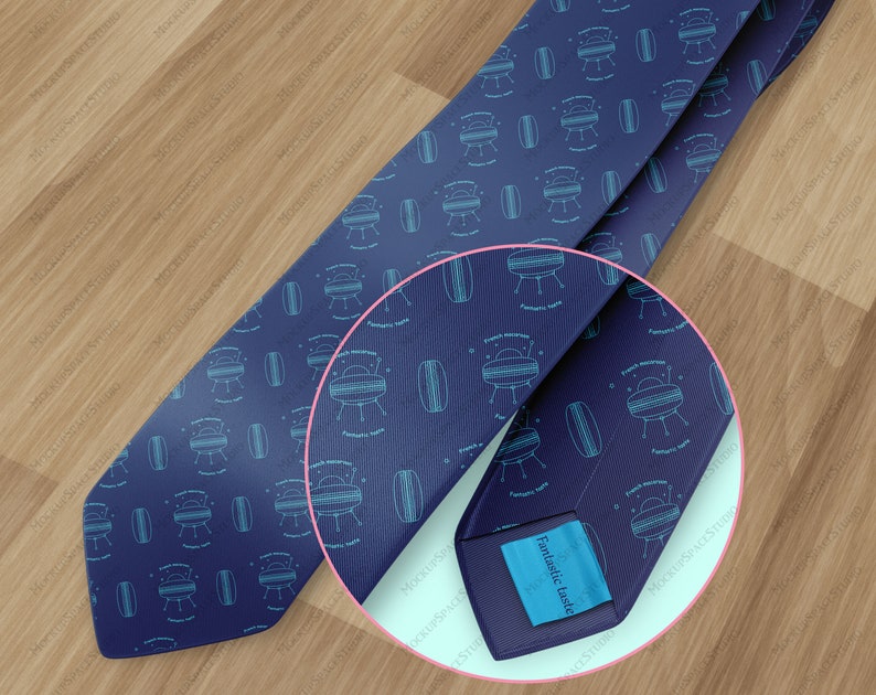 Download Silk tie mockup necktie mockup cloth textile fabric smart | Etsy