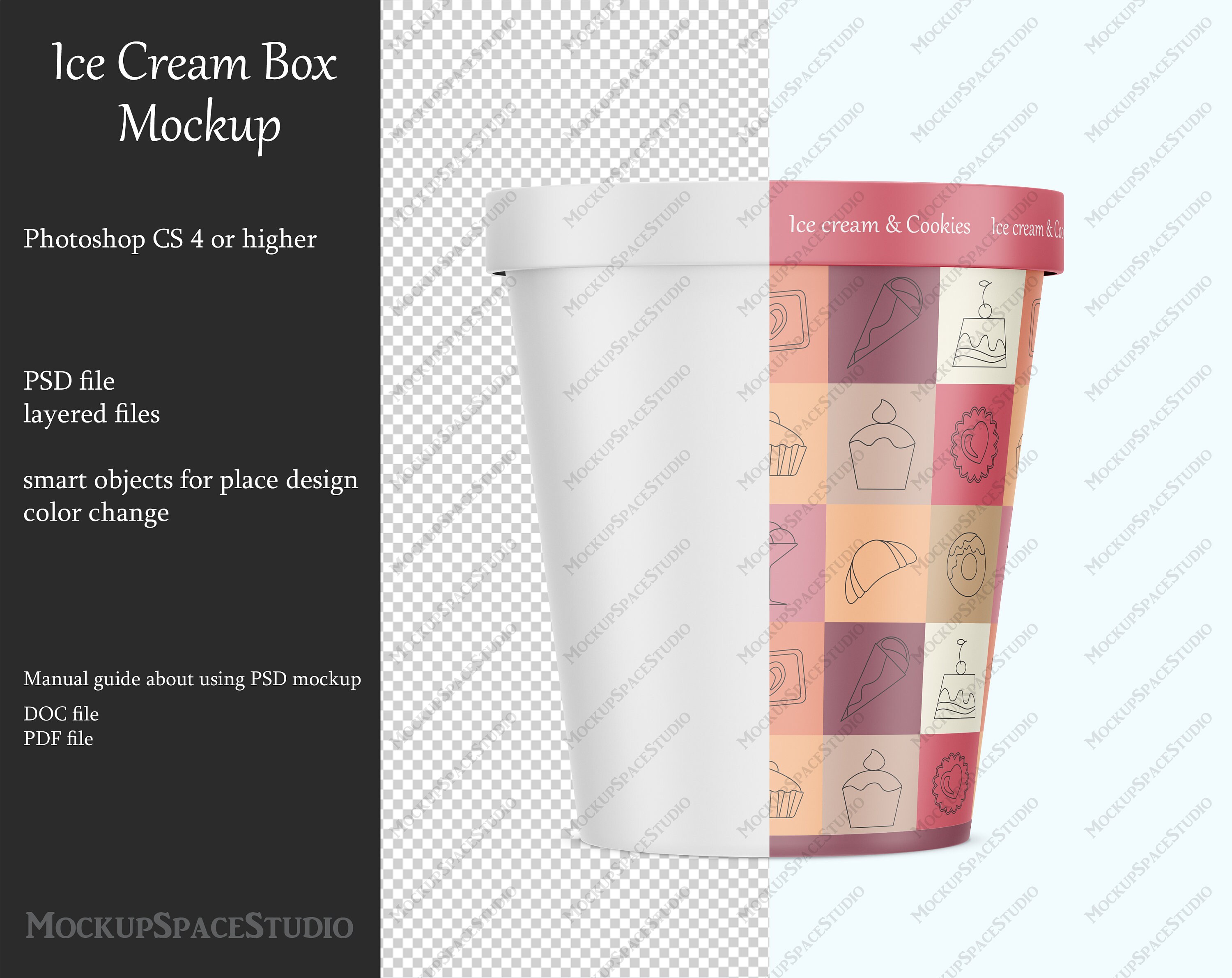 Download Cream Cup Mockup Cream Box Mockup Ice Cream Cup Cream Etsy