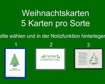 Weihnachtskarten-Set (5 gleiche Karten)