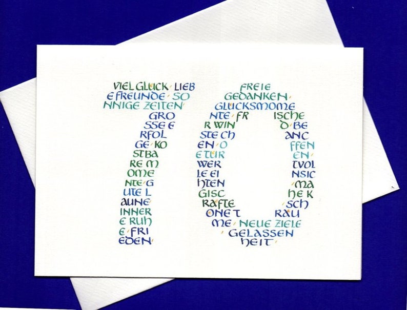 70th birthday greeting card image 1