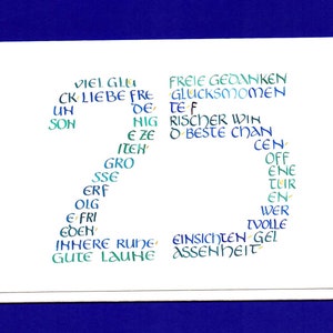 Grußkarte 25. Geburtstag
