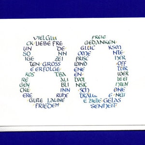 Grußkarte 80. Geburtstag