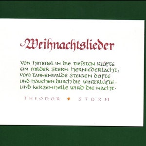 Weihnachtskarte "Weihnachtslieder"