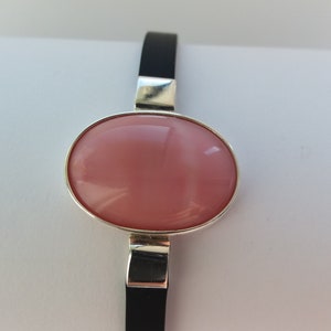 Silver Bracelet With Pink Quartz image 4