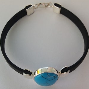 BRACELET SILVER with turquoise image 3