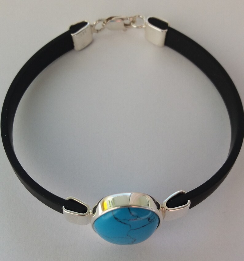 BRACELET SILVER with turquoise image 3