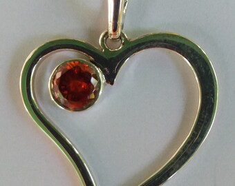 PENDANT - HEART with zircon