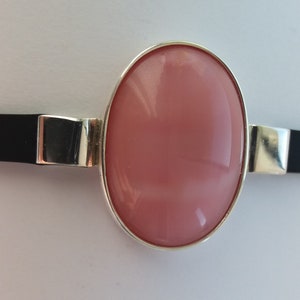 Silver Bracelet With Pink Quartz image 2