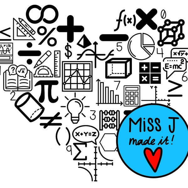 I Love Math, Math Heart PNG, JPEG, SVG