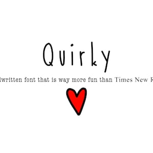 Quirky- A Handwritten Font