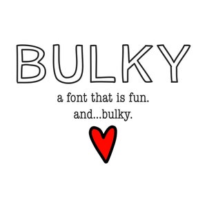 Bulky Word Bulky- A Handwritten Font - Etsy