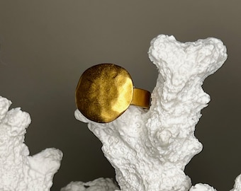 Ebbe und Flut Ring Ostsee Gold - Rund matt vergoldet - Ring vergoldet von ebbe und flut®