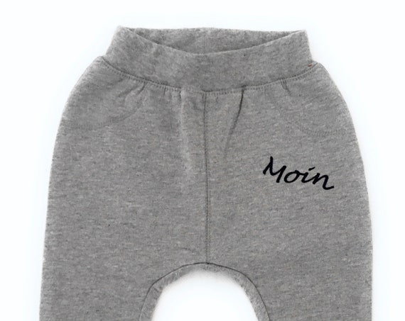 Baby Pants Moin - Grey - Baby Gift for Birth, Baby Gift Boy Hamburg, Moin