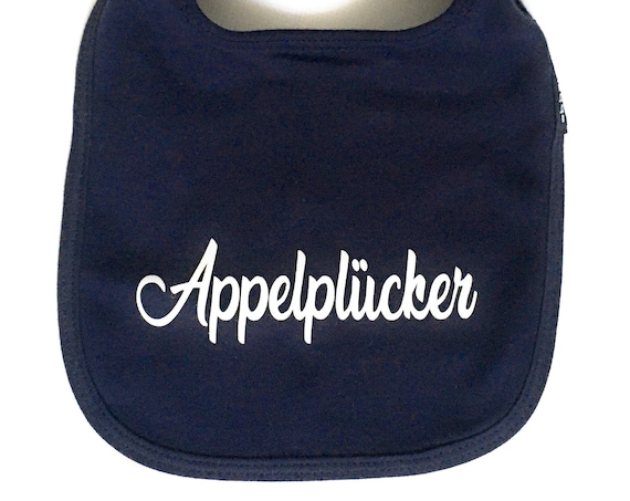 Bib Appelplücker - Fair Trade & Organic - Baby Gift for Birth, Low German, Altes Land, ebbe und flut®