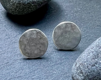 Orecchini a bottone in argento Ebb and Flow North Sea - Rotondi, placcati in argento opaco - Orecchini di ebbe und flut®