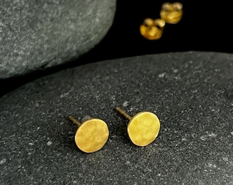 Orecchini Ebb and Flow Baltic Sea Gold Mini - Rotondi placcati oro opaco - Mini orecchini