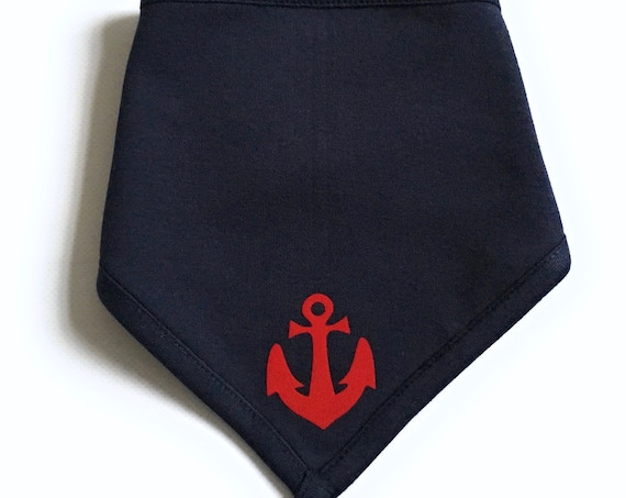 Baby Scarf Anchor Hamburg blue/red - Fair Trade & Organic - Triangular scarf anchor, scarf for babies, maritime baby scarf, ebb and flow®