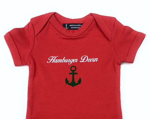 Maritime Baby-Body Hamburger Deern - Fair Trade, Baby Gift for Birth, Hamburg Gift, Anchor, Starboard, Ebb and Flow®