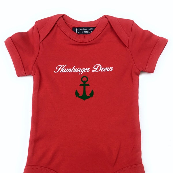 Ebbe und Flut Babybody Hamburger Deern, maritimes Baby Geschenk zur Geburt, Hamburg Geschenk von ebbe und flut®