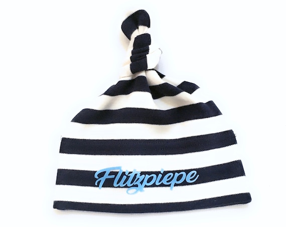 Baby Cap Flitzpiepe ebb and flow - Fair Trade & Organic - Baby gift for birth, maritime baby cap with stripes, ebb and flow®