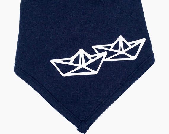 Baby Scarf Paper Boat - Fair Trade & Organic - Baby Scarf, Hamburg, maritime scarf for babies, ebb and flow®