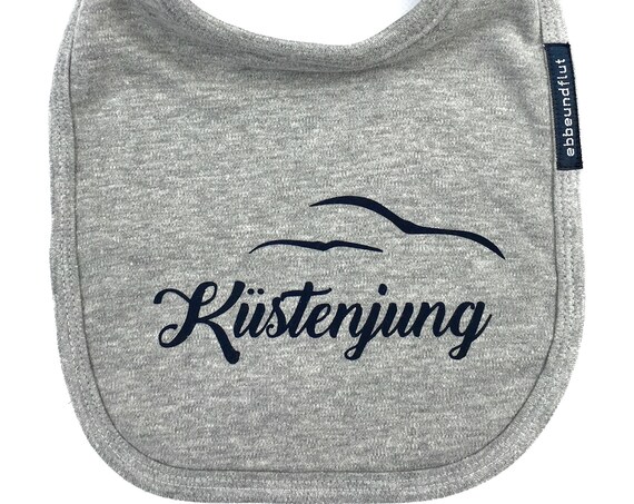 Baby Lätzchen Küstenjung - Fair Trade & Organic - Sabberlatz, maritimes Baby Lätzchen, Baby Geschenk zur Geburt, Baby Küstenjung
