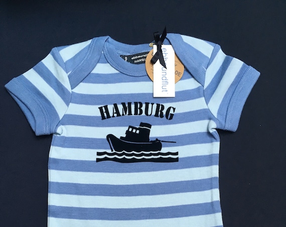 Maritime Baby-Body TUG HAMBURG - Fair Trade & Organic - Hamburg Gift, Hamburger Jung, maritim, ebbe und flut®