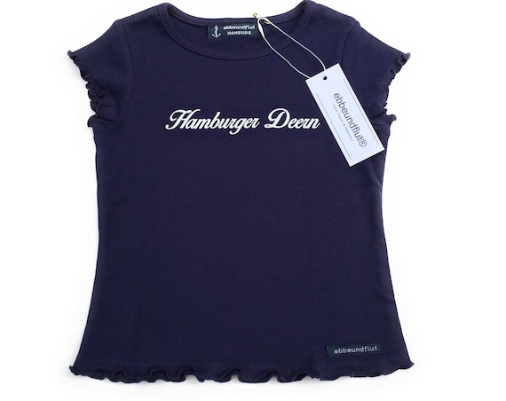 Hamburger Deern, ebbe und flut - Mädchen Shirt Hamburg, ebbe und flut®