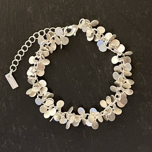 Ebb and flow bracelet North Sea - matt silver plated