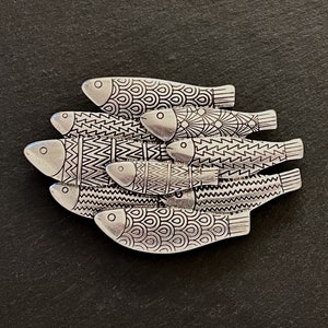 Gürtelschliesse Fisch Family Maritime Gürtelschnalle Fische für Wechselgürtel mit 4 cm Breite Ebbe und Flut Bild 1