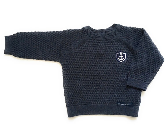Baby Sweater Anchor Coat of Arms - Maritime Knit Sweater Boy Maritim, Sweater, Gift for Birth, Baby Gift Hamburg