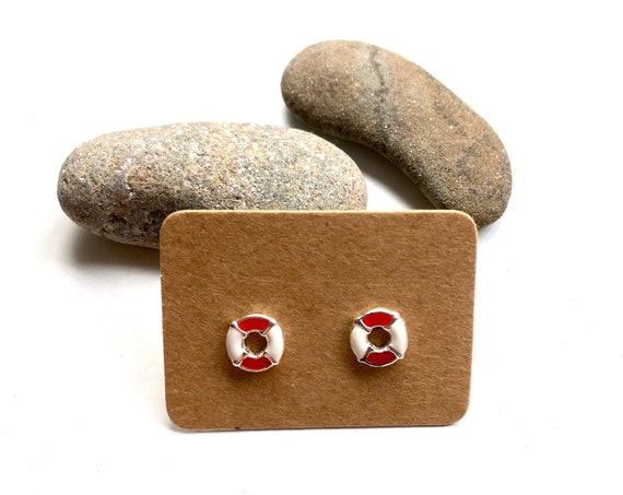 Maritime Earrings Life Rings - Maritime Ear studs for lütte Deerns made of sterling silver from ebbe und flut®