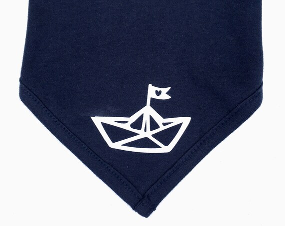 Baby Scarf Paper Boat - Fair Trade & Organic - Baby Scarf Paperboat, maritime scarf for babies, ebb and flow®