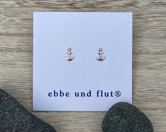 Earrings Anchor silver ebb and flow - Maritime earrings Anchor Silver of ebb and flow®