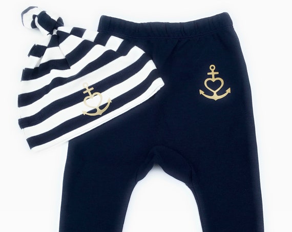 Baby Set "Anchor with Heart" Faith, Love, Hope - Fair Trade & Organic - Baby Gift for Birth, Heart, Anchor, Love, Ebb and Flow®